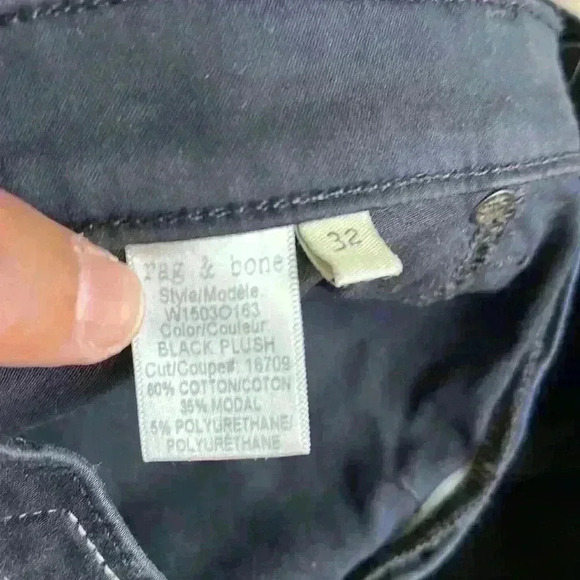 Rag and Bone, soft cotton leggings. Black, Sz 32 - Picture 3 of 4